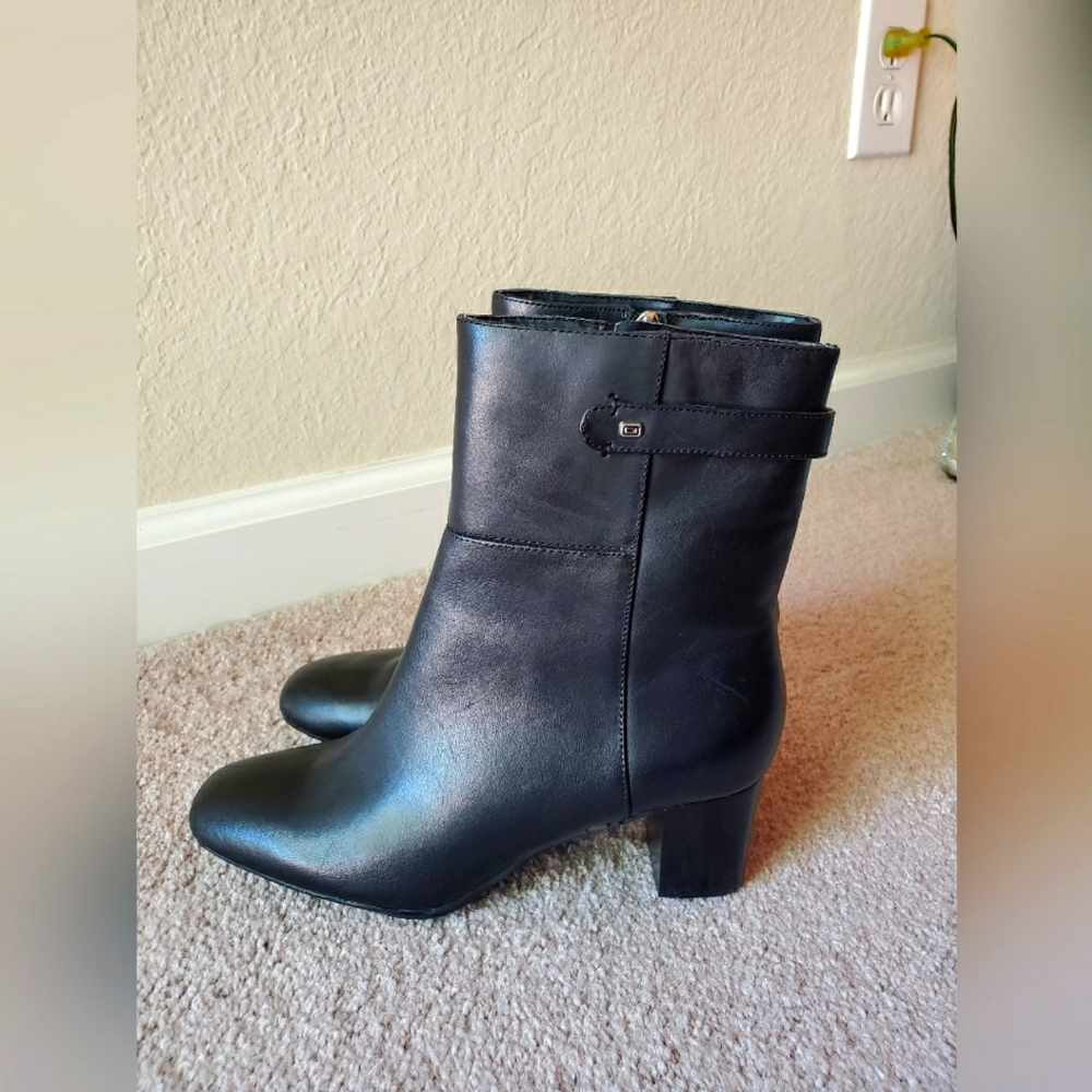 Black Leather Ankle Boots